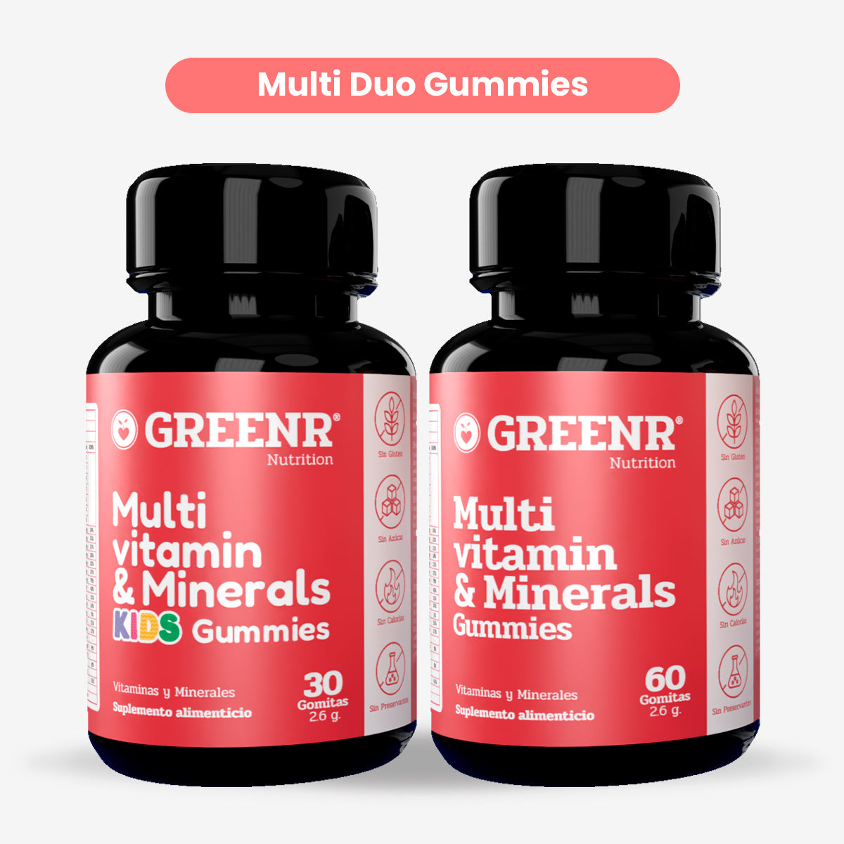 Multivitamin Duo Gomitas, Adulto y Niño