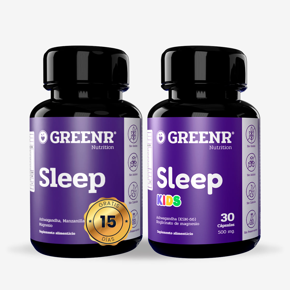 PROMO IMPERDIBLE (Tiempo limitado) Sleep Kids + Sleep Adulto (15 días Gratis) Greenr Nutrition