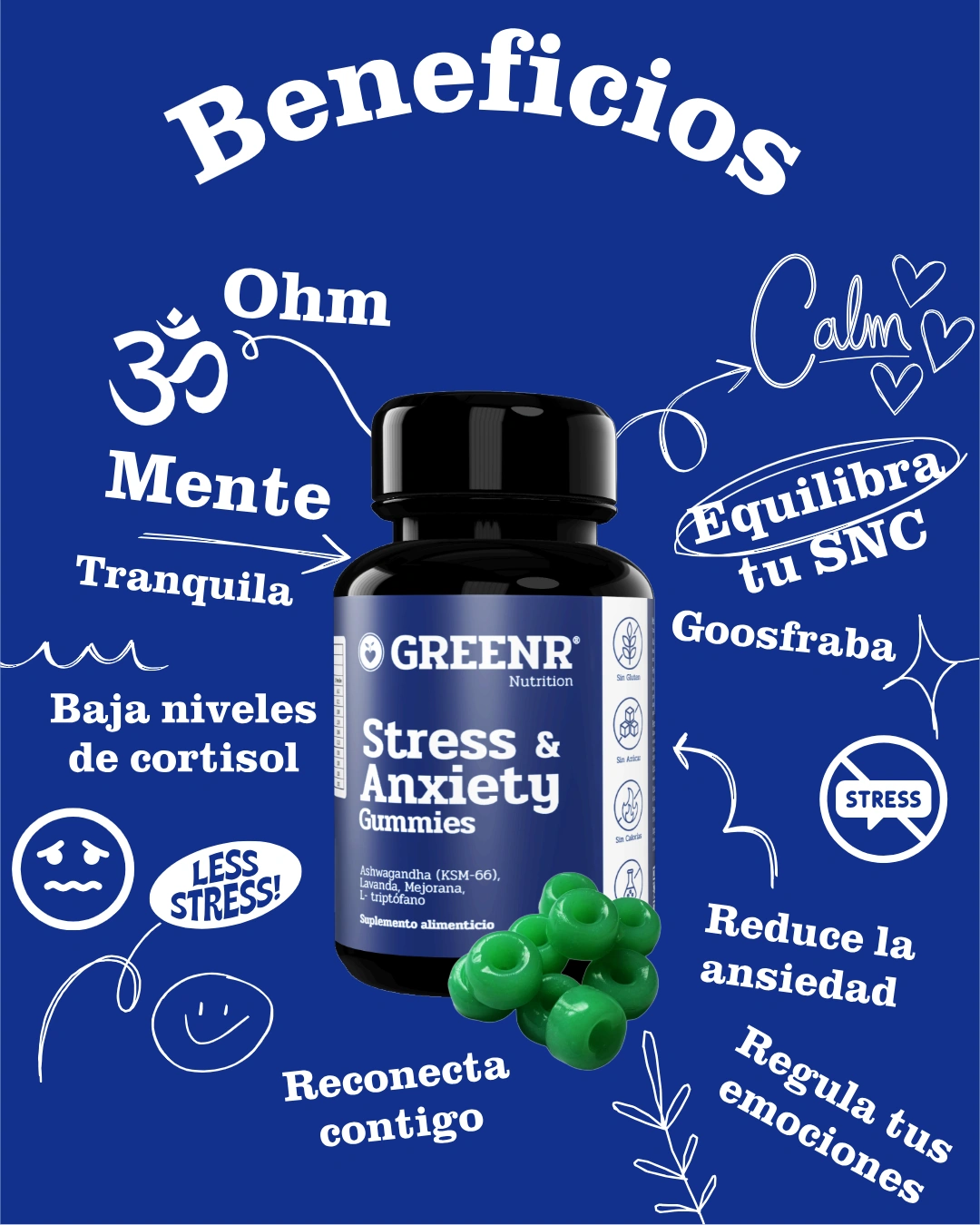 Stress & Anxiety Adulto Gomitas Pre venta (tiempo limitado)