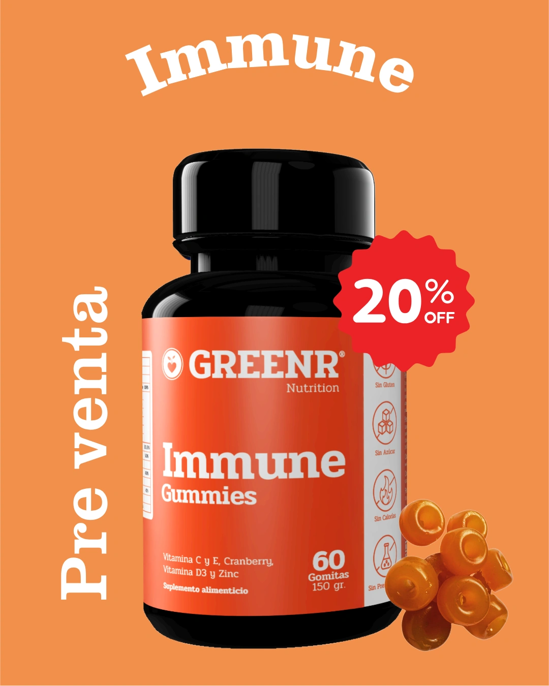 Immune Adultos Gomitas Pre venta (tiempo limitado)