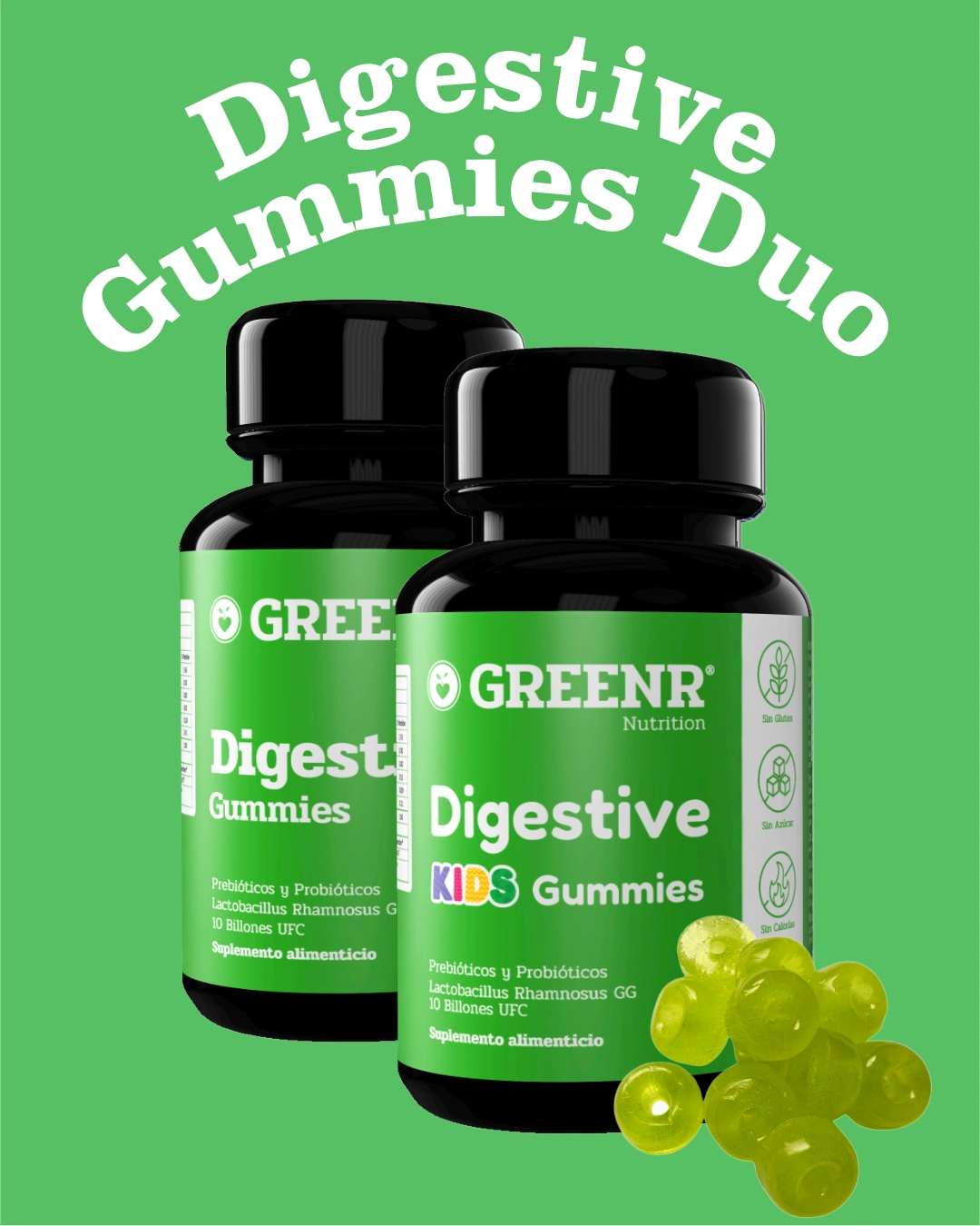 Digestive Gomitas Duo, Adulto y Niño