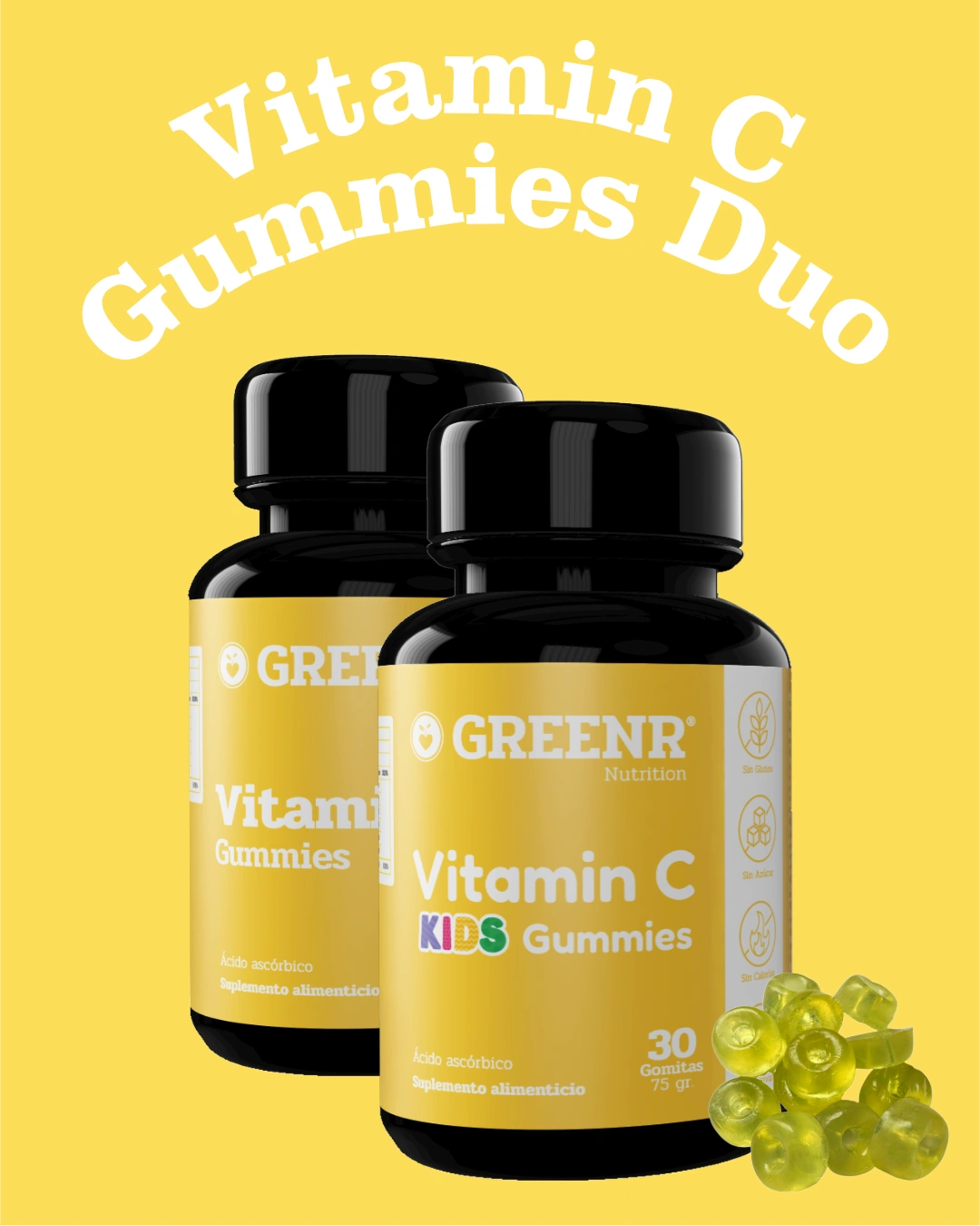 Vitamin C Duo Gomitas, Adulto y Niño