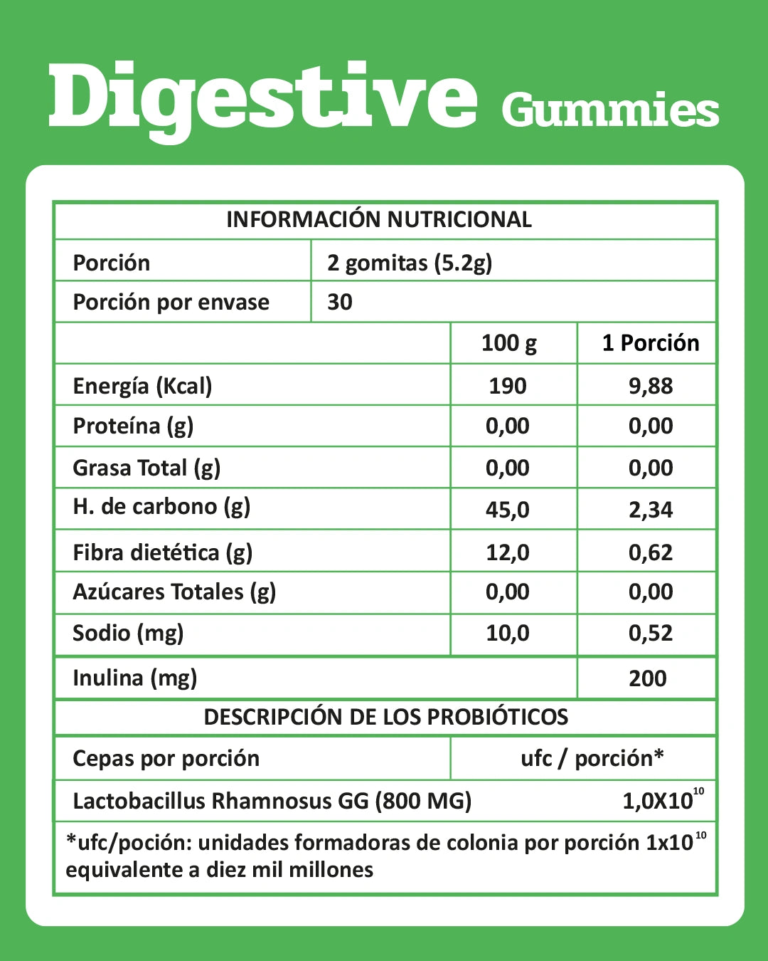 Digestive Adulto Gomitas Pre venta (tiempo limitado)